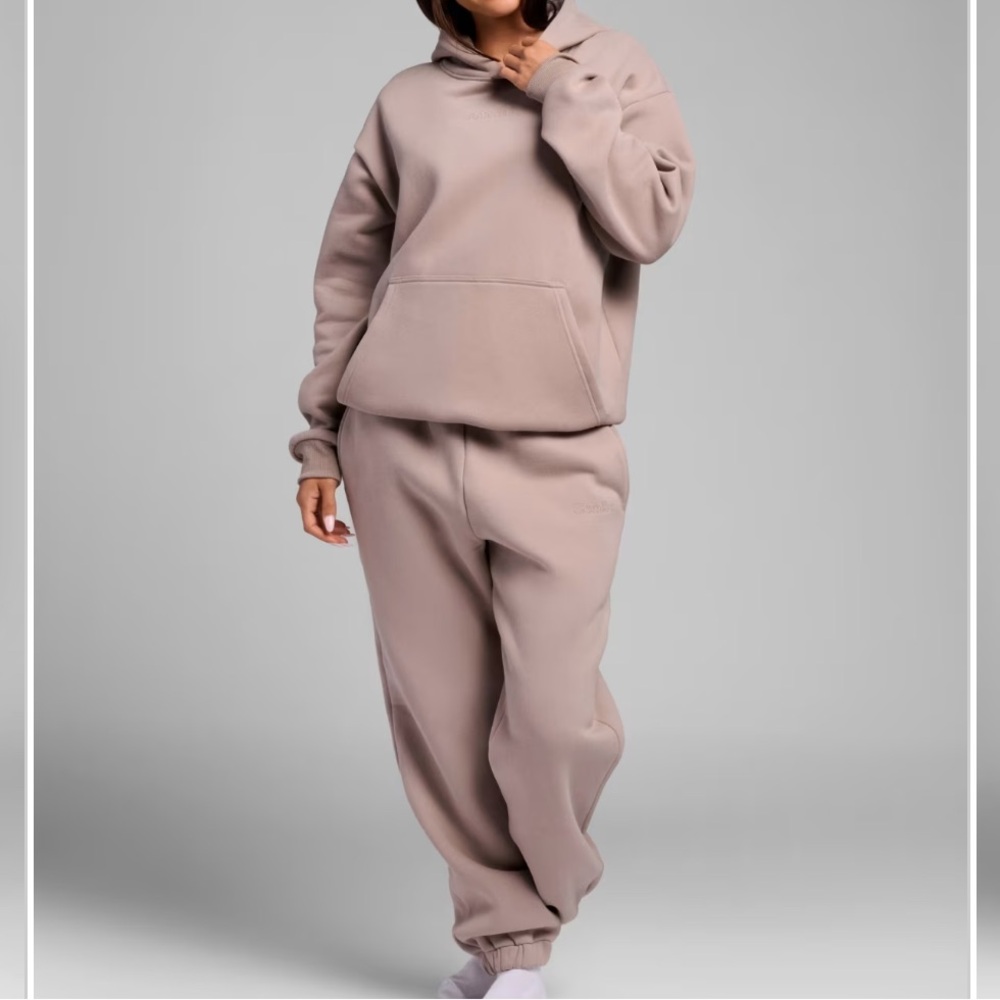 Comfrt Oversized Hoodie & Sweatpants Set - bark